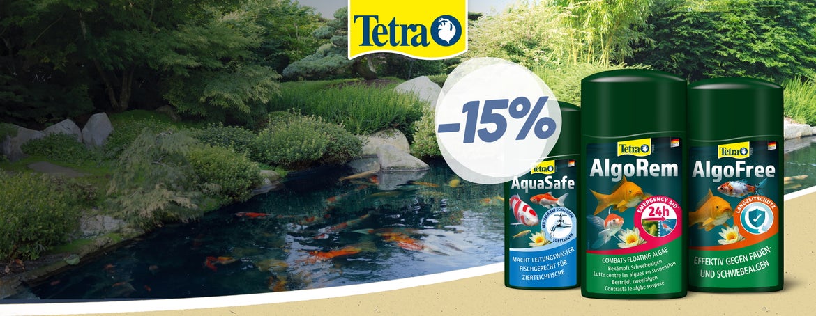 Save 15% on pond care products