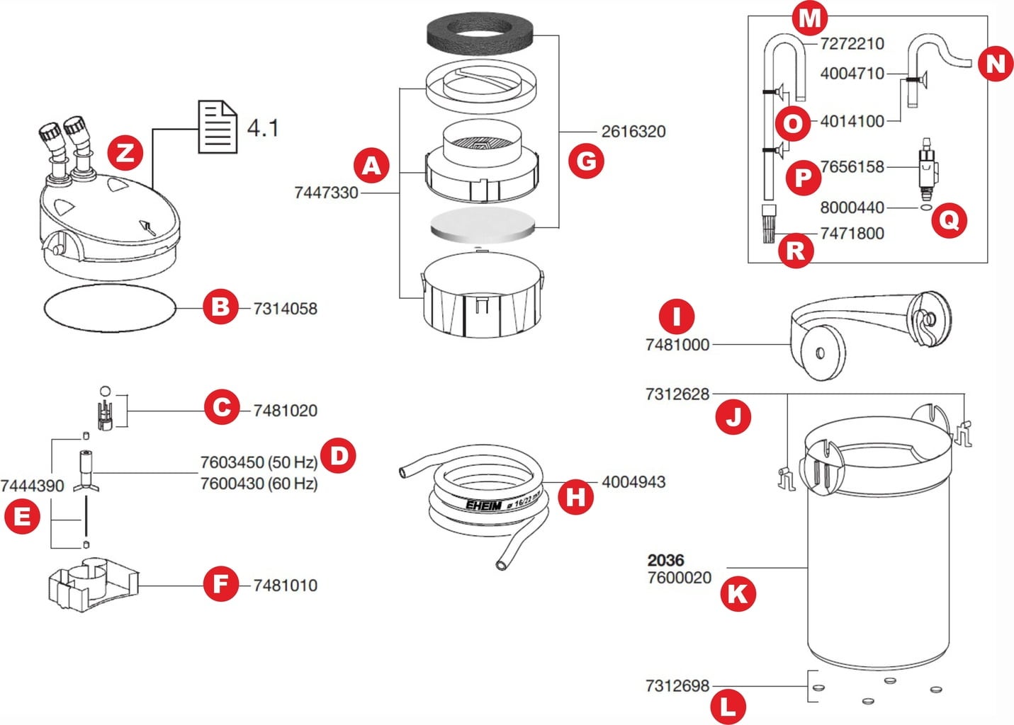 Spare parts for the Eheim ecco pro 300 Olibetta Online Shop