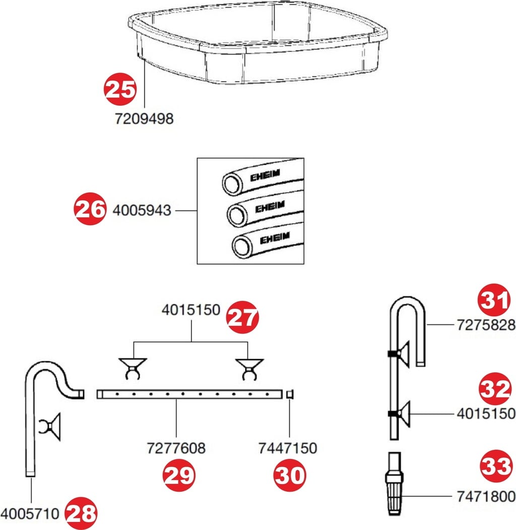 Pièces de rechange pour Eheim professionel 3 1200XLT