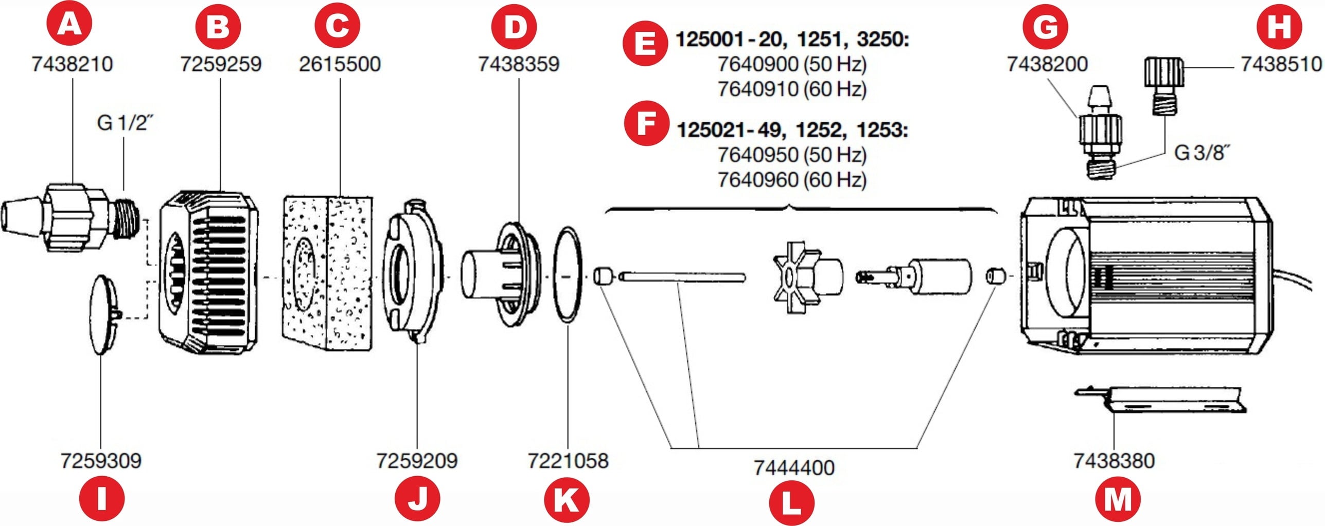 Pièces de rechange pour Eheim universal 1200