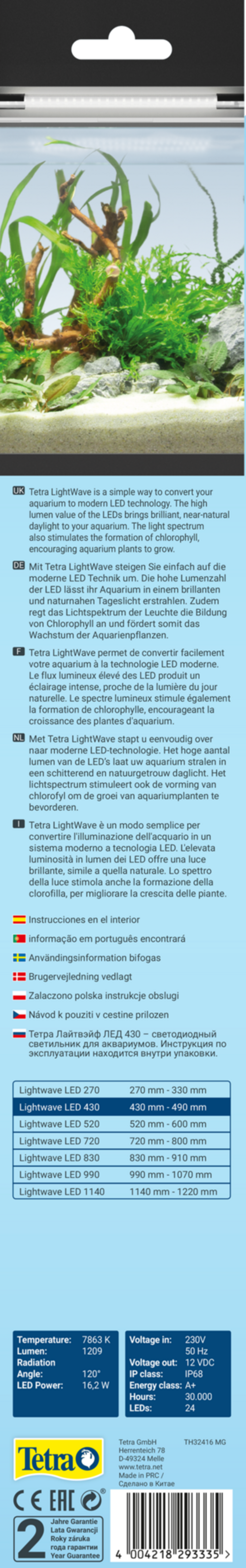 Tetra LightWave LED Single Light - 430