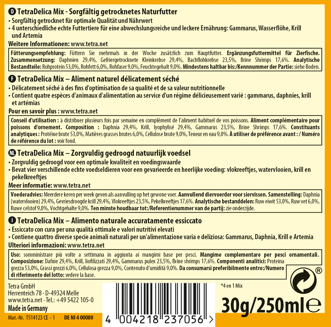 Tetra Delica Mix - 250 ml