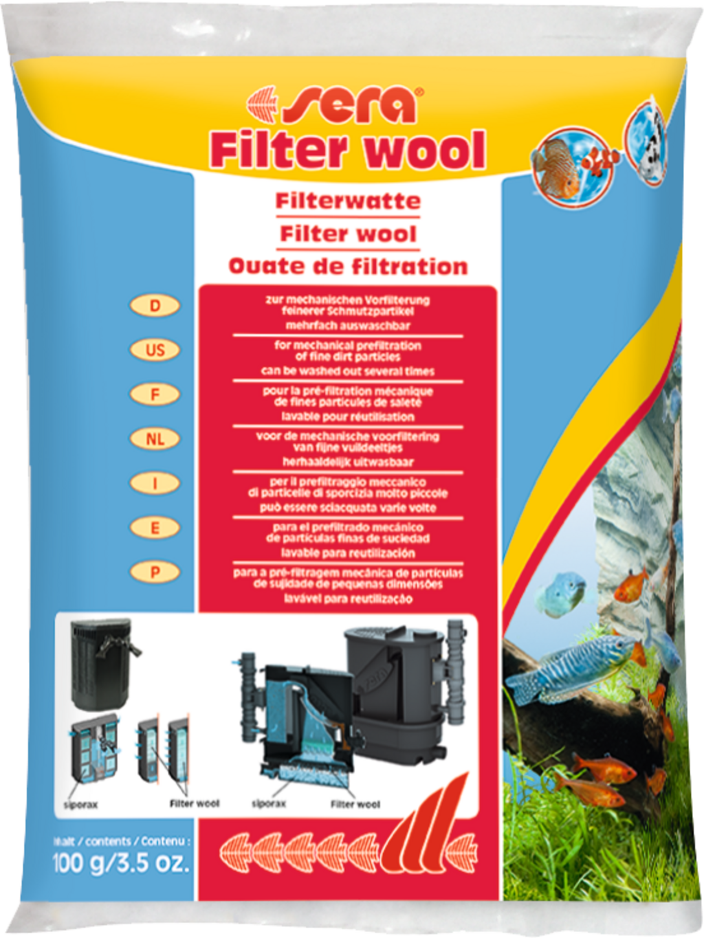 Sera Filterwatte - 100 g