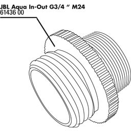 JBL Aqua In-Out Метален адаптер G3/4 M24 - 3 бр.