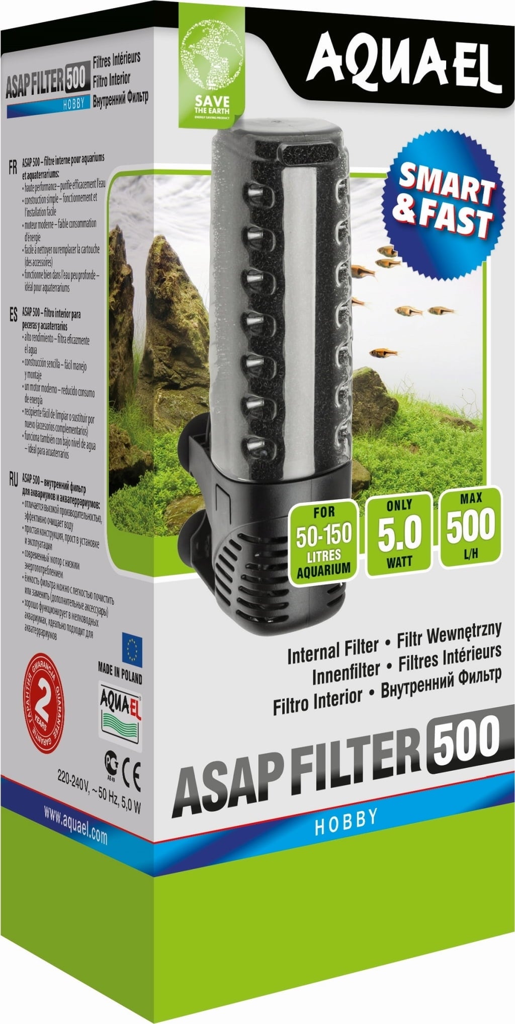 Aquael Innenfilter ASAP - 500