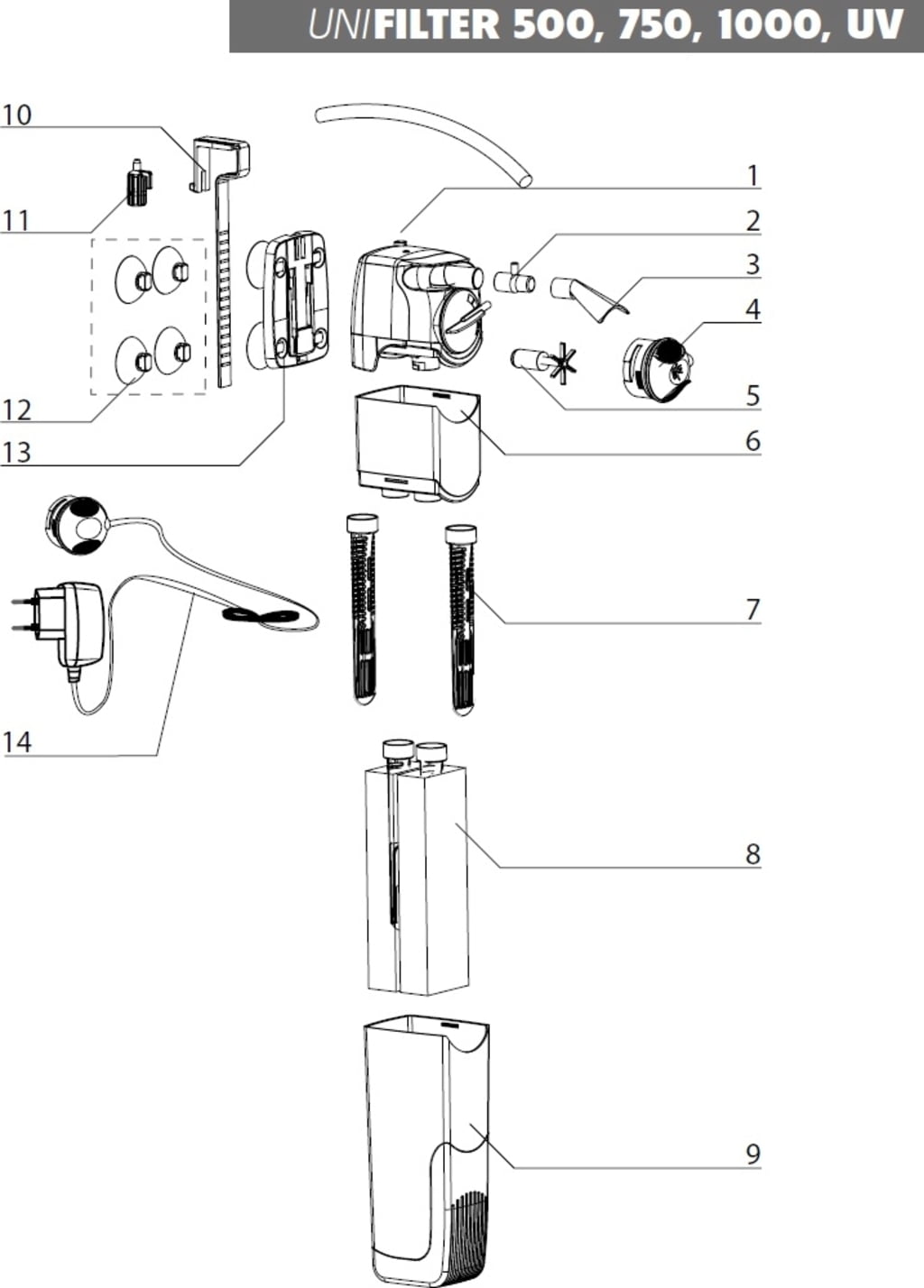 Aquael Rotor pour Filtres UNI et UNI UV