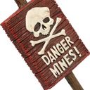 Europet Aqua della Warnschild Danger Mines - 1 stuk