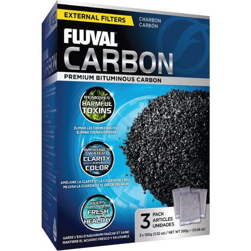 Fluval Carbón Activo, Paquete de 3 - 300 g