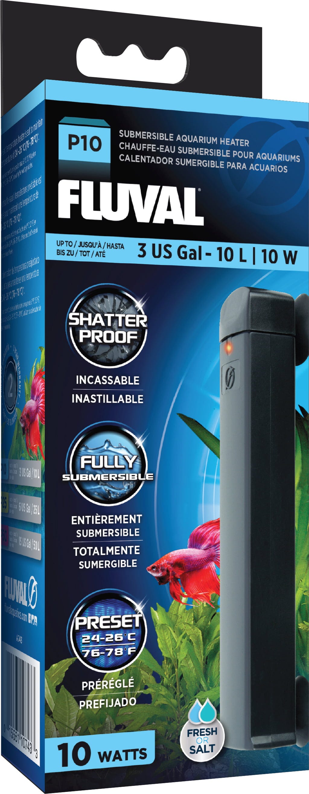 Fluval nano Aquarium Heater - P10