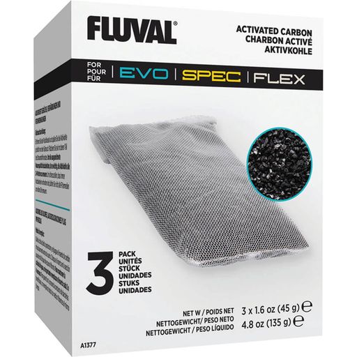 Fluval SPEC / EVO / FLEX Aktivt Kol - 3 st.