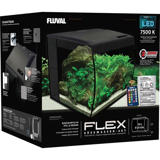 Fluval Flex Aquarium Set 34 Liter - zwart