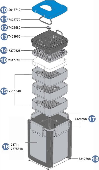 Reservdelar för externt filter professionel 4+ 250T