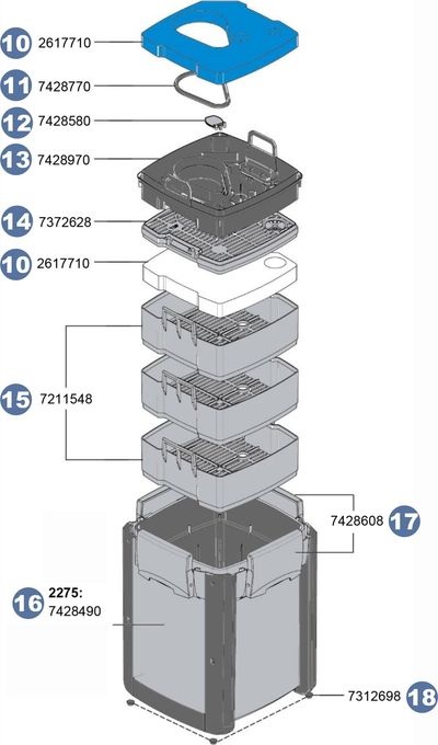 Pièces détachées pour filtre externe professionel 4+ 600