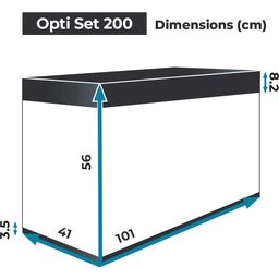 Aquael OPTISET 200 črna kombinacija - 1 set
