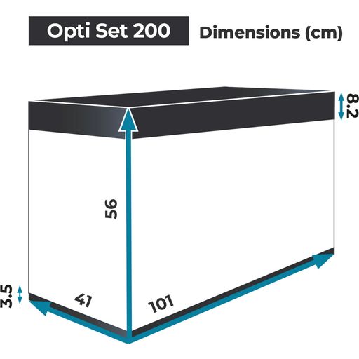 Aquael OPTISET 200 Schwarz Kombination - 1 Set