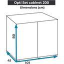 Aquael Combinazione OPTISET 200 - Bianco - 1 set