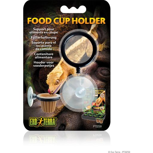 Cup Holder for Gecko Food, with Suction Cup - 