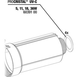 JBL ProCristal UV-C brtva za spajanje cijevi - 4 komada