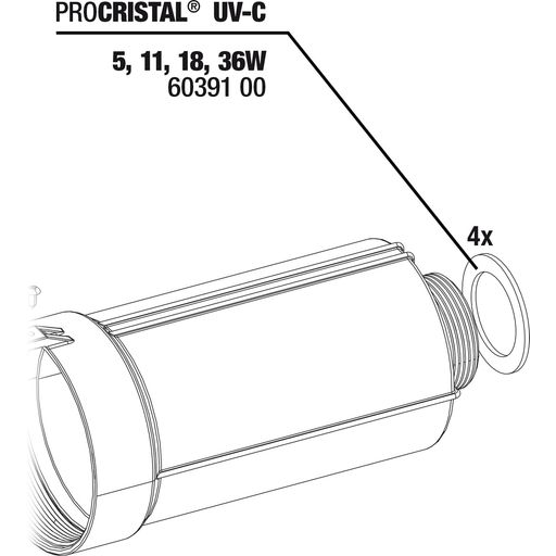 ProCristal UV-C Dichtungen Schlauchanschluss - 4 Stk
