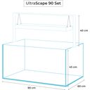 Aquael UltraScape 90 snow Kombination - 1 Set