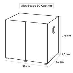 Aquael UltraScape 90 snow Base Cabinet - 1 Pc