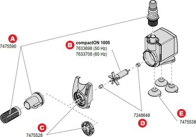 Spare Parts for Eheim compactON 1000