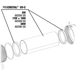 JBL ProCristal UV-C Kwartsglaslamp - 5 watt