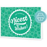 Olibetta "Nicest Wishes!" darilni bon za tiskanje