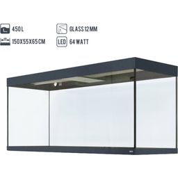 Amtra ALUX 450 LED - akwarium z szafką, szare - 1 Zestaw
