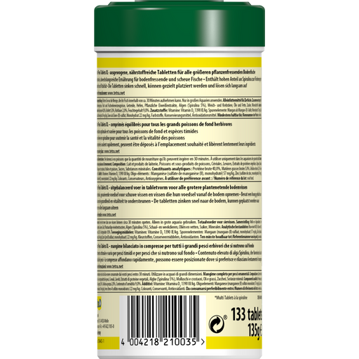 Tetra Pleco Comprimidos XL - 133 comprimidos