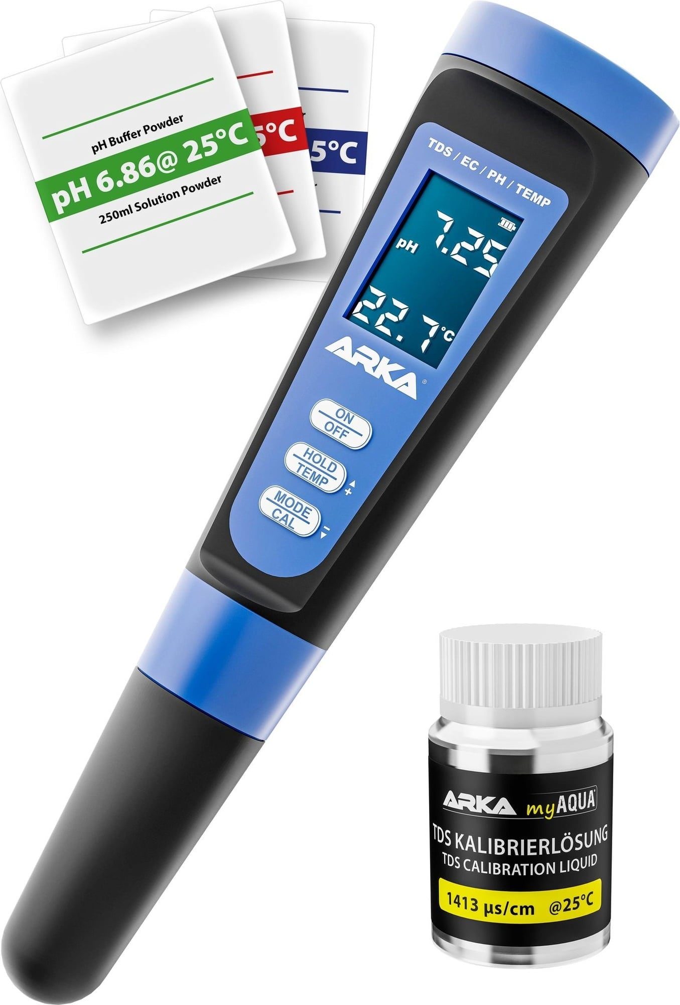 Misuratore myAQUA per pH/TDS/EC - Incl. Termometro - 1 pz.