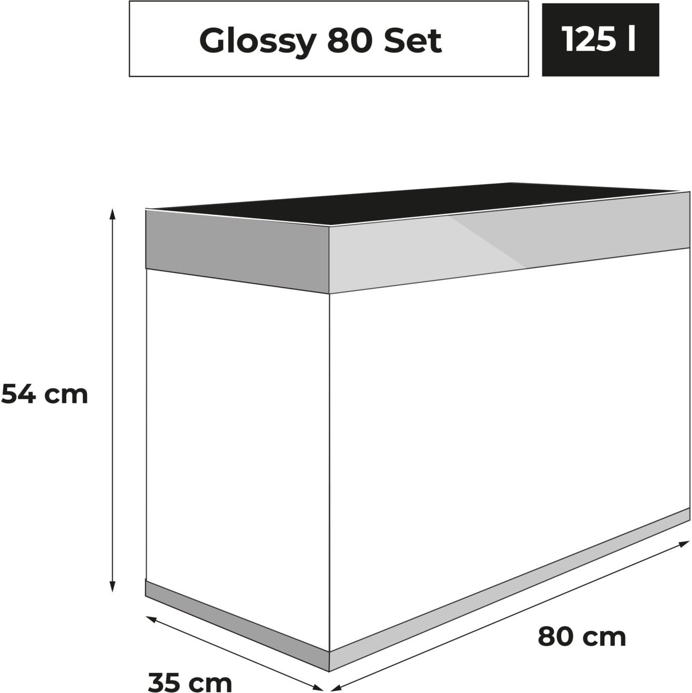 Aquael Combinaison Glossy 80 - Noir - 1 set