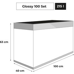 Aquael Glossy 100 Combination, Black - 1 Set