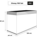 Aquael Combinación Glossy 100 - Blanco - 1 Set