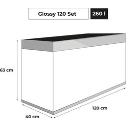 Aquael Glossy 120 Combination, White - 1 Set