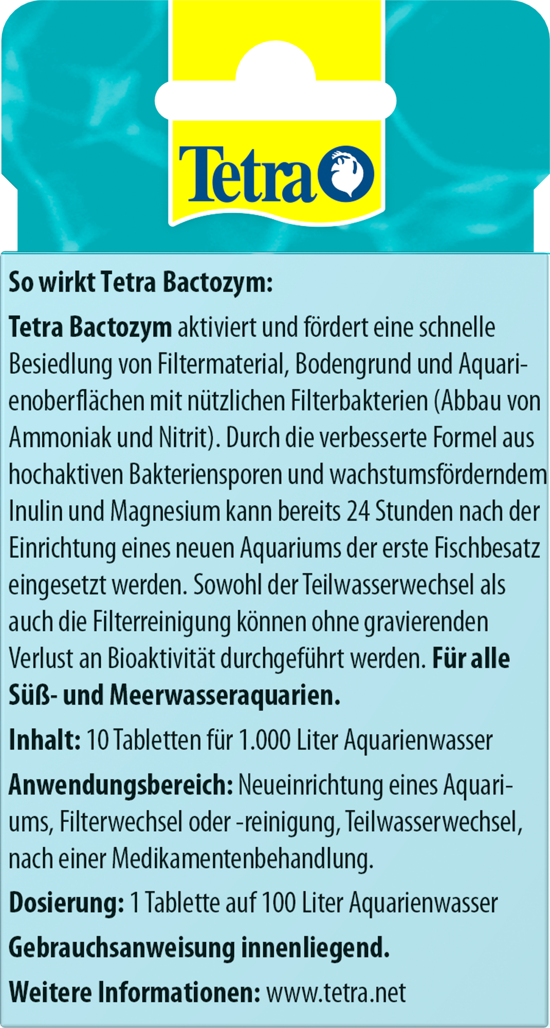 Tetra Bactozym - 10 Tabletten