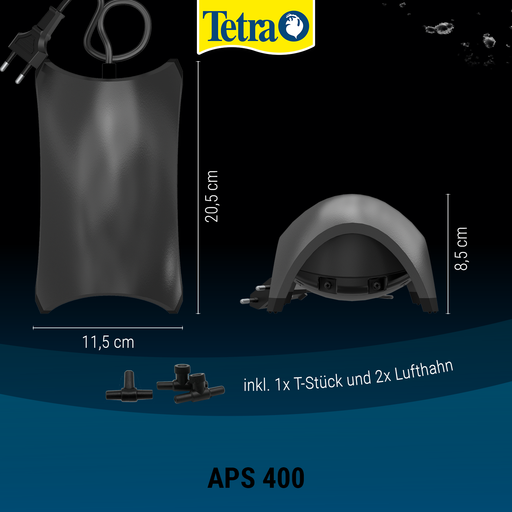 Tetra Pompe à Air pour Aquarium - Noire - 400