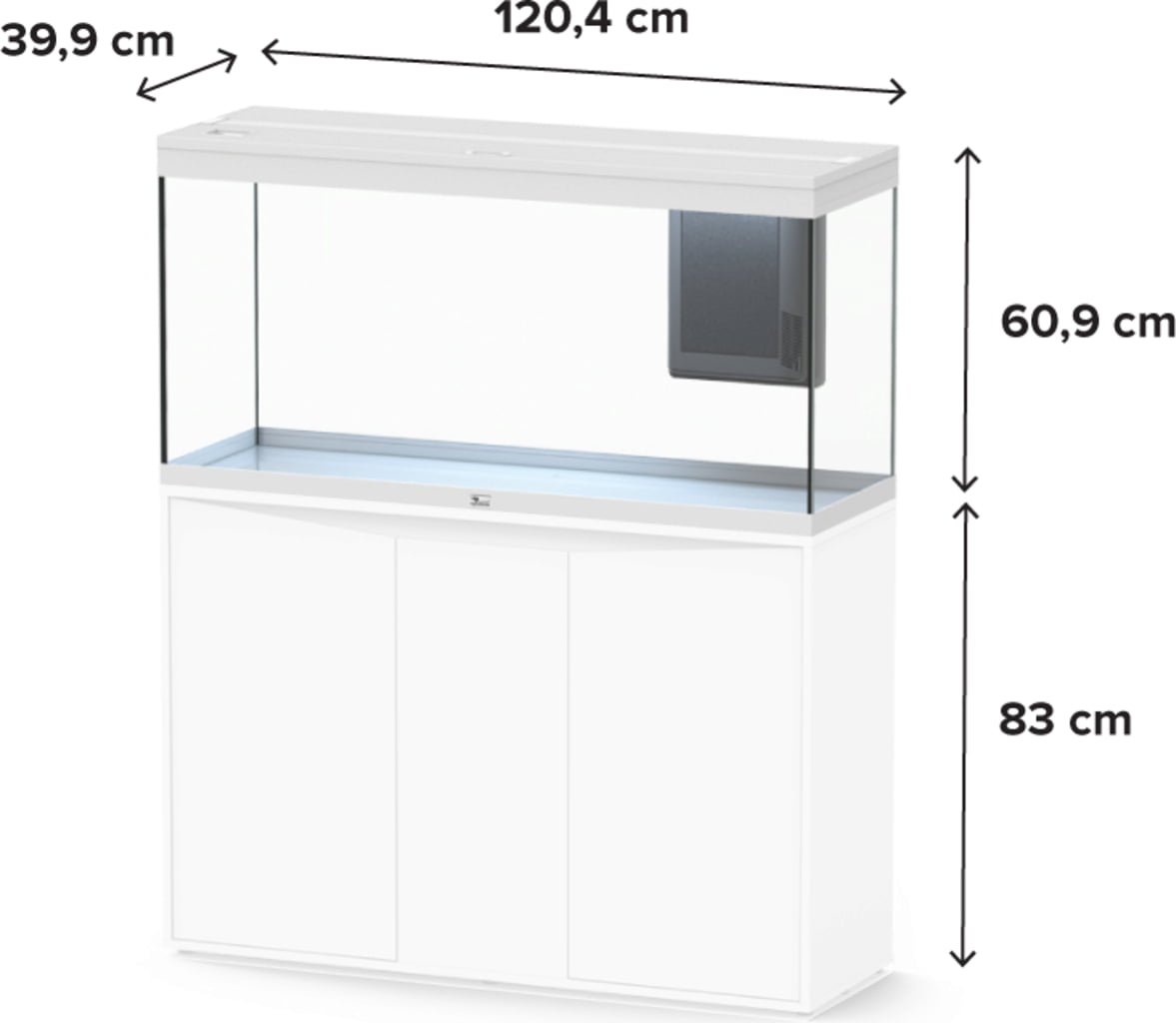Aquarium avec Meuble Splendid 240 - Blanc - 1 Set