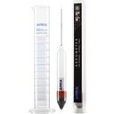 Hydrometer with Thermometer + Measuring Cylinder - 1 Pc