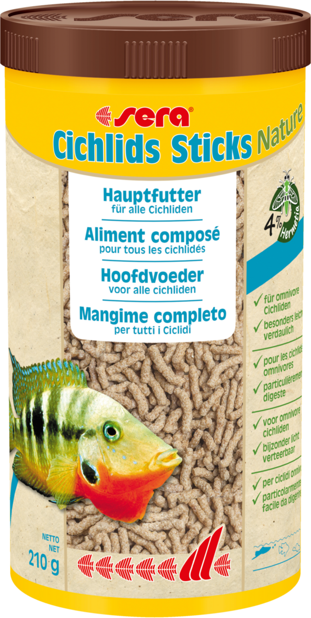 Sera Cichlids Sticks Nature - 1L