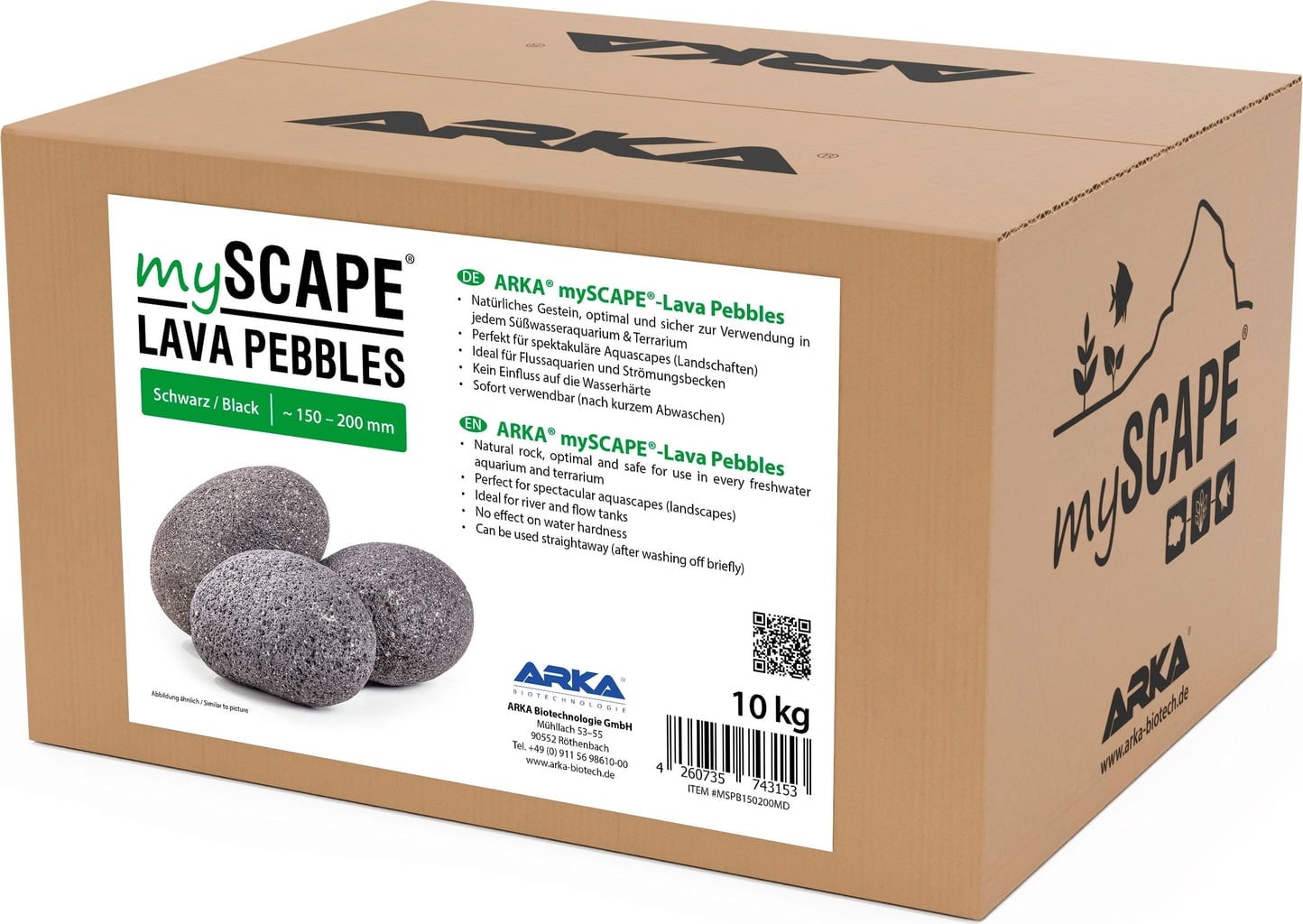 myScape-Rocks Lava Pebbles, 10kg, 150 - 200mm (10 kg)