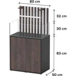 Shallow 80 Wild Oak Dark/Black Aquarium Combination - 1 ks