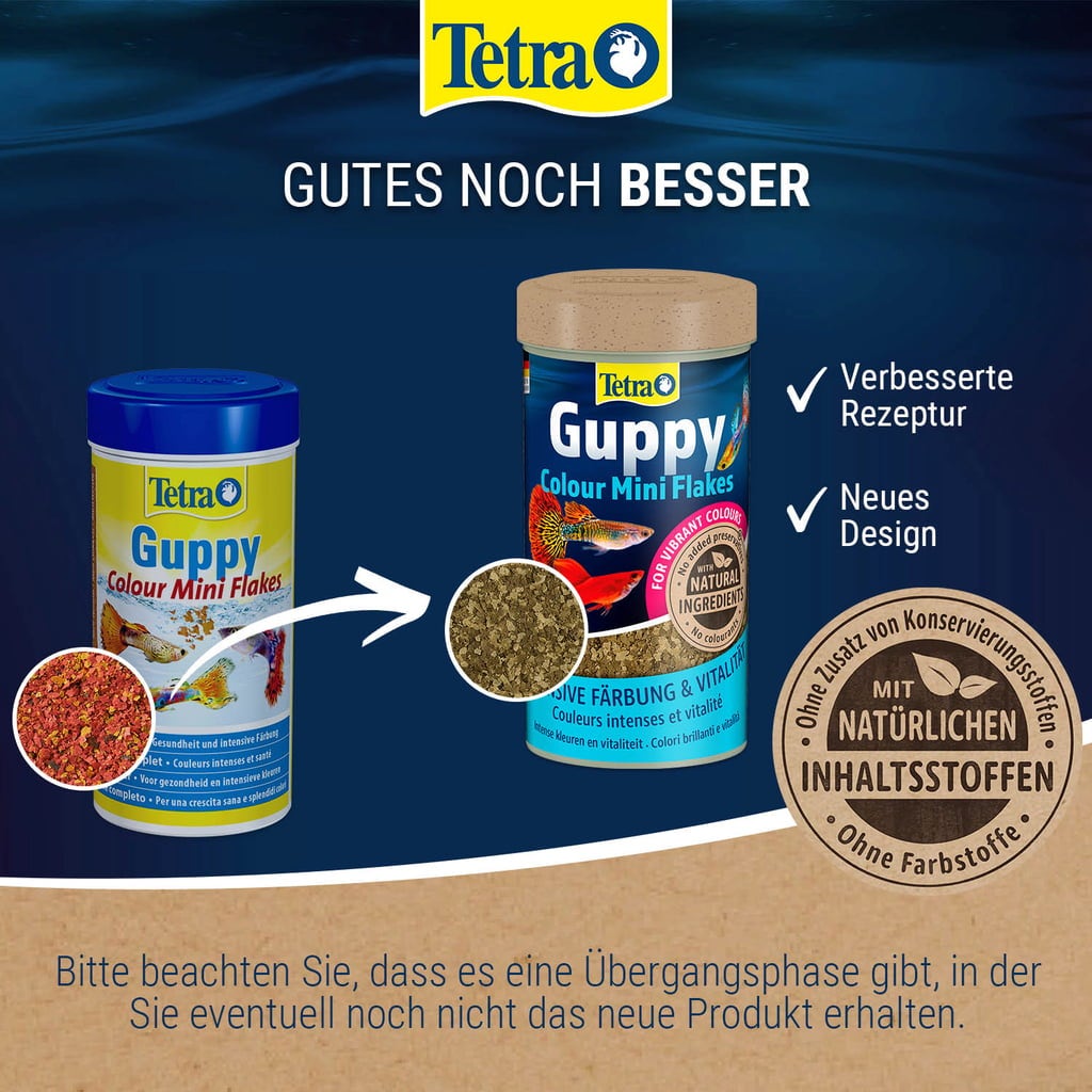 Tetra Guppy Color Mini Flakes - 250 ml