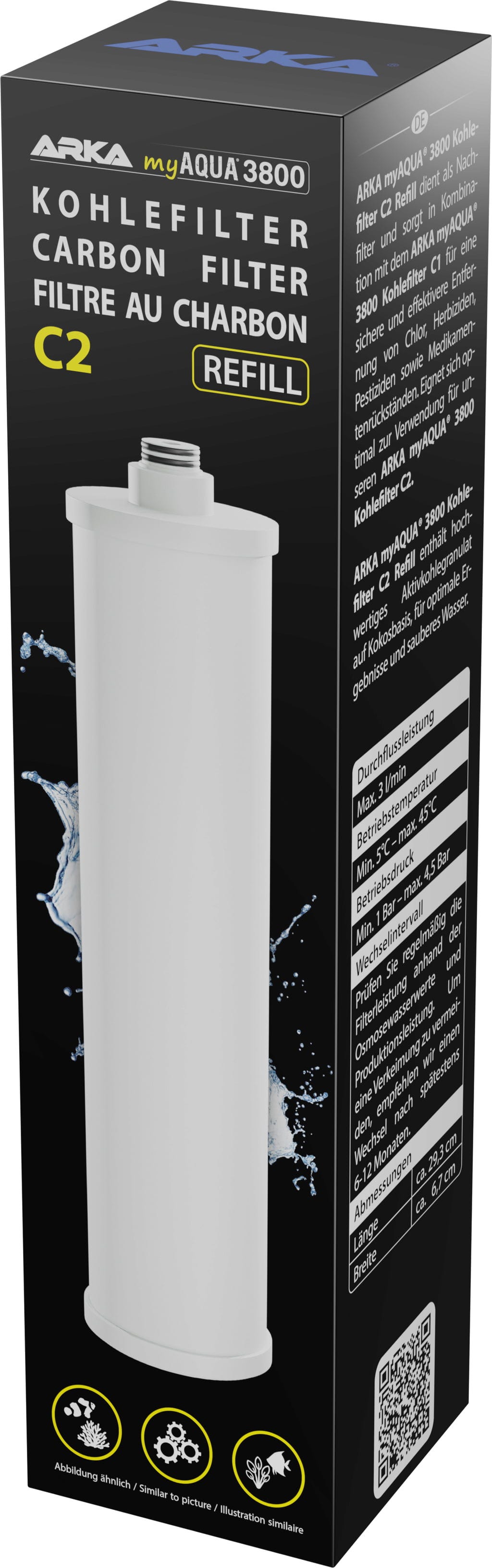 ARKA myAqua 3800® Kohlefilter C2 - Nachfüller