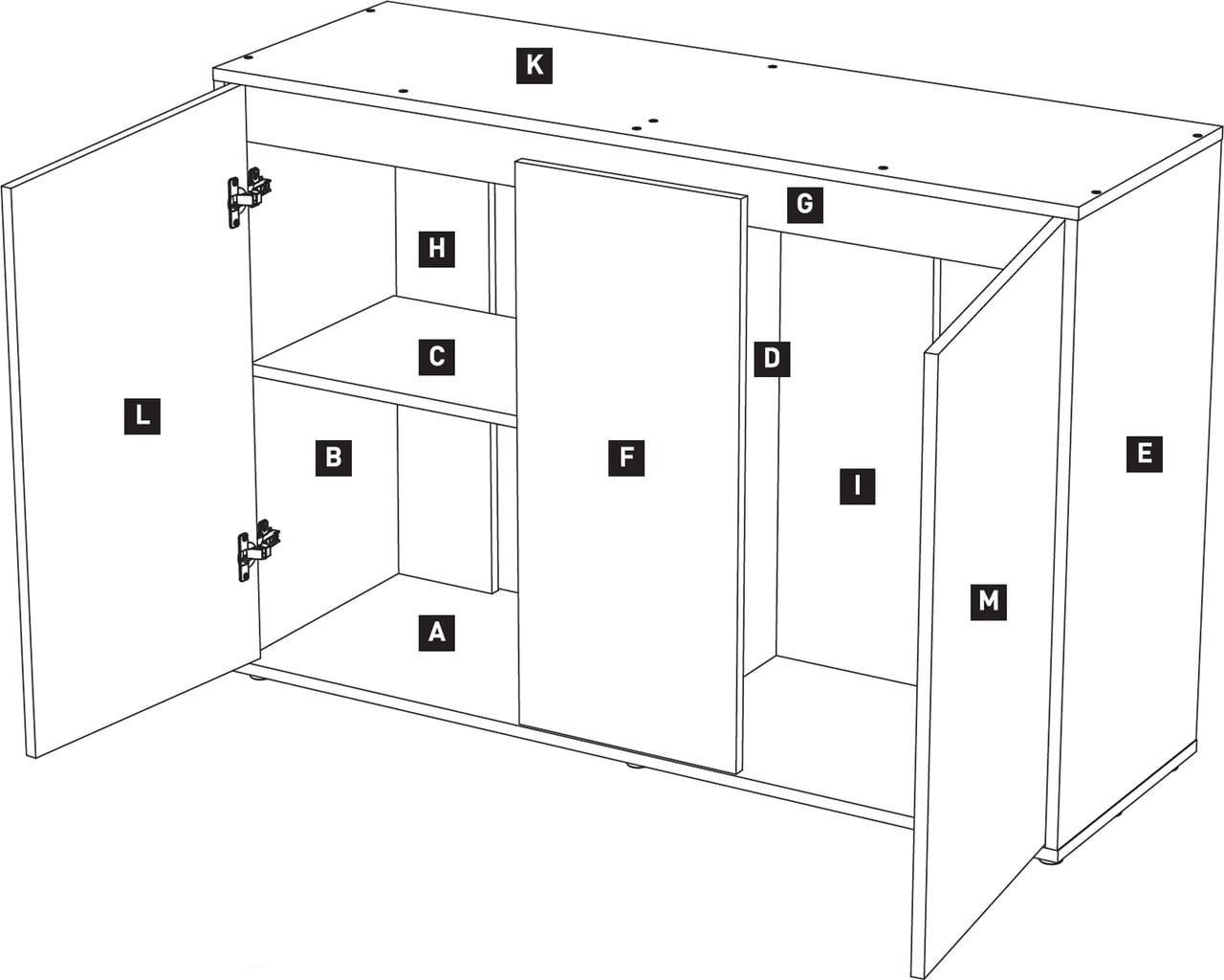 Aquatlantis Splendid Ultra 240 Steinoptik Schrank - 1 Stk