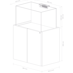 Nyos® Aquariumkombination OPUS G2 300 Pro-Line - Weiß