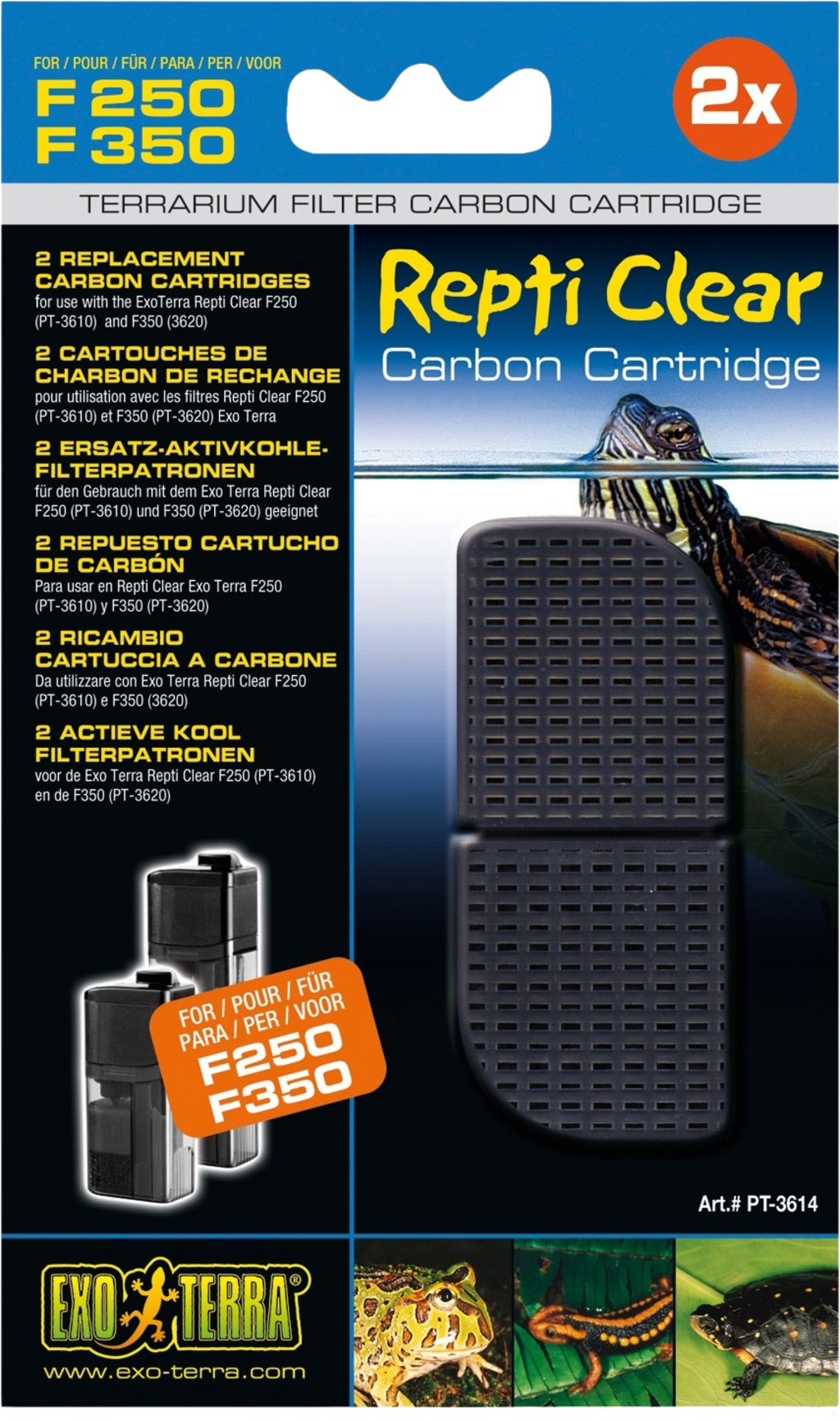 Cartucce di Ricambio a Carbone per Repti Clear F250 - 1 pz.