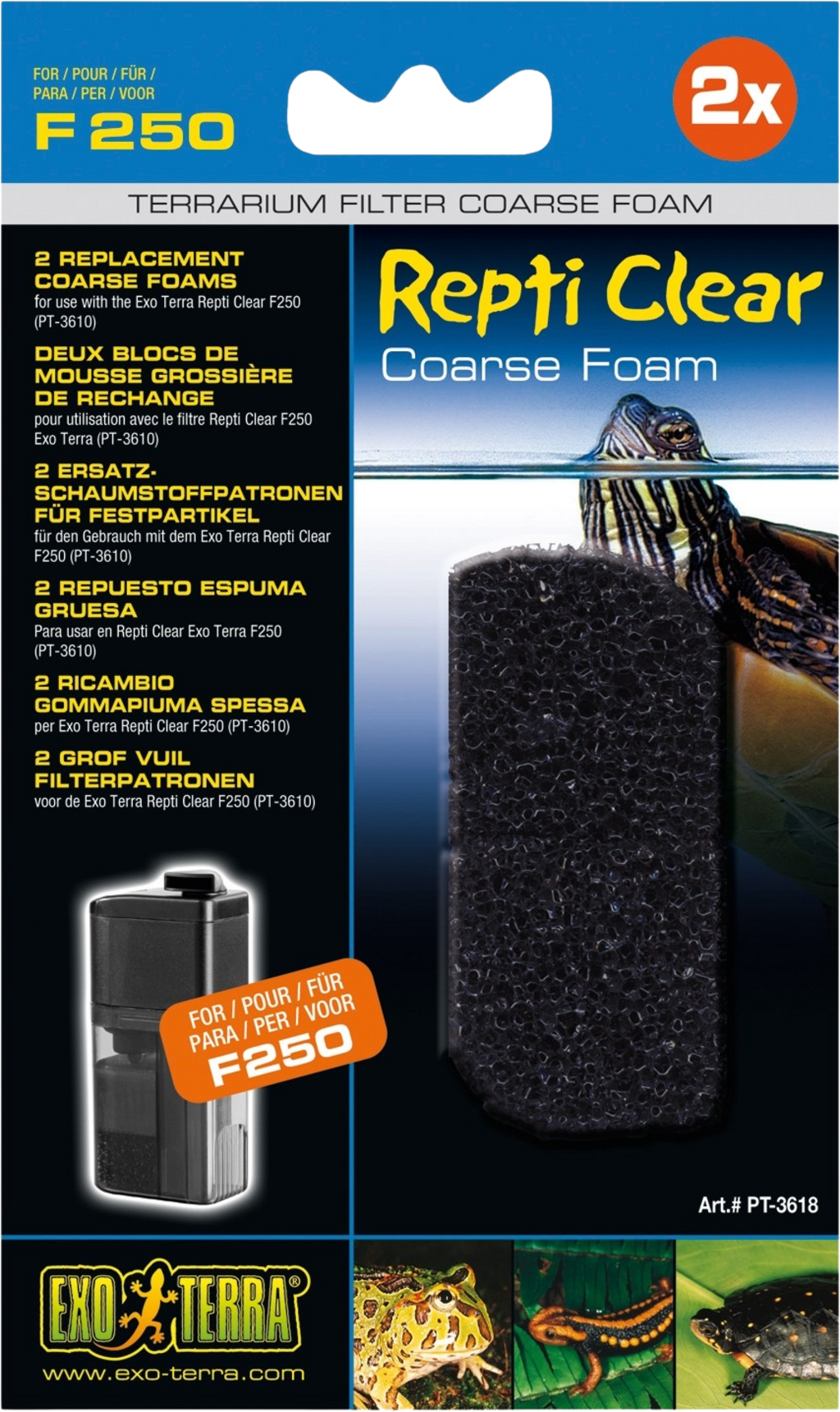 Exo Terra Schiuma di Ricambio per Repti Clear F250 - 1 pz.