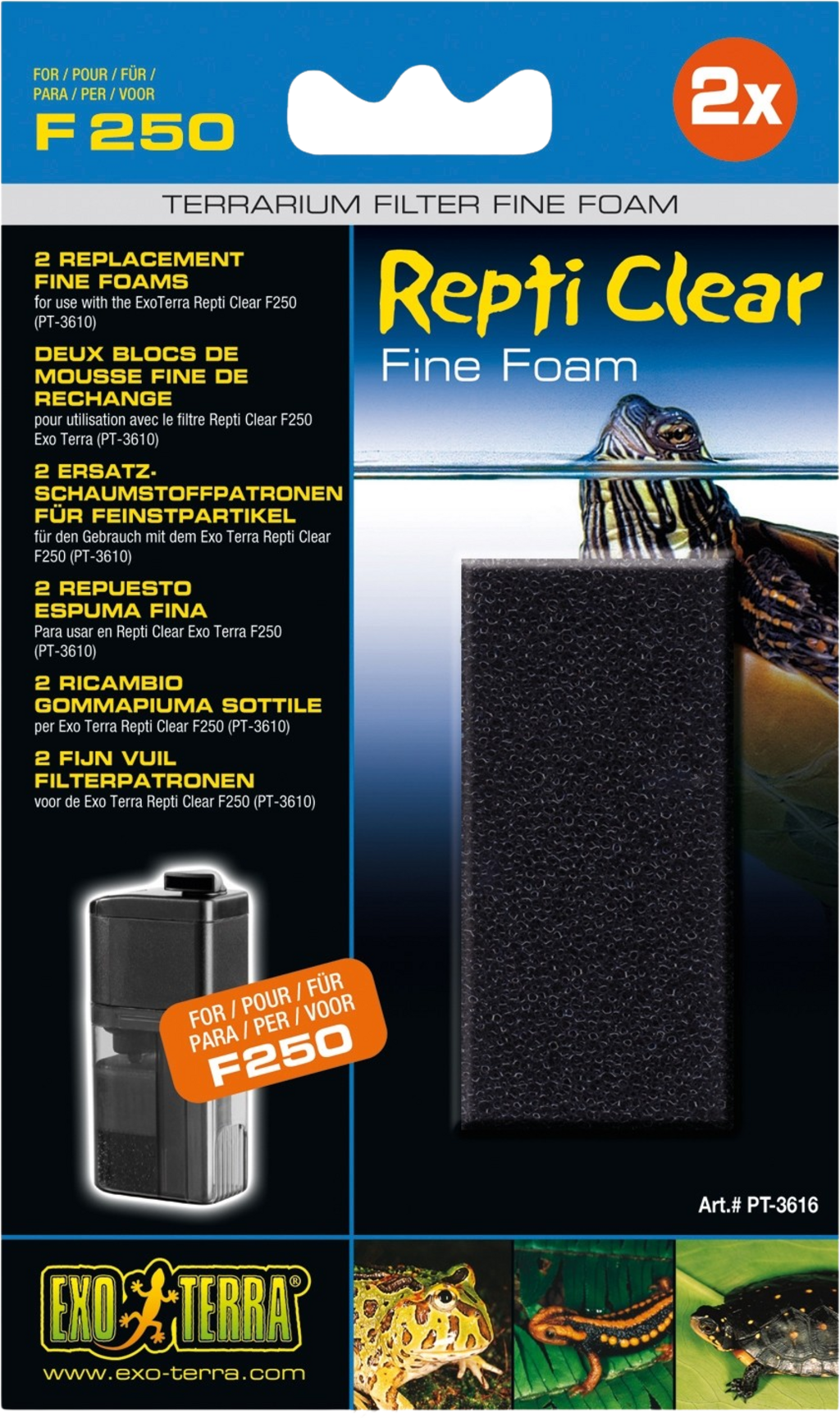 Schiuma a Grana Fine per Repti Clear F250