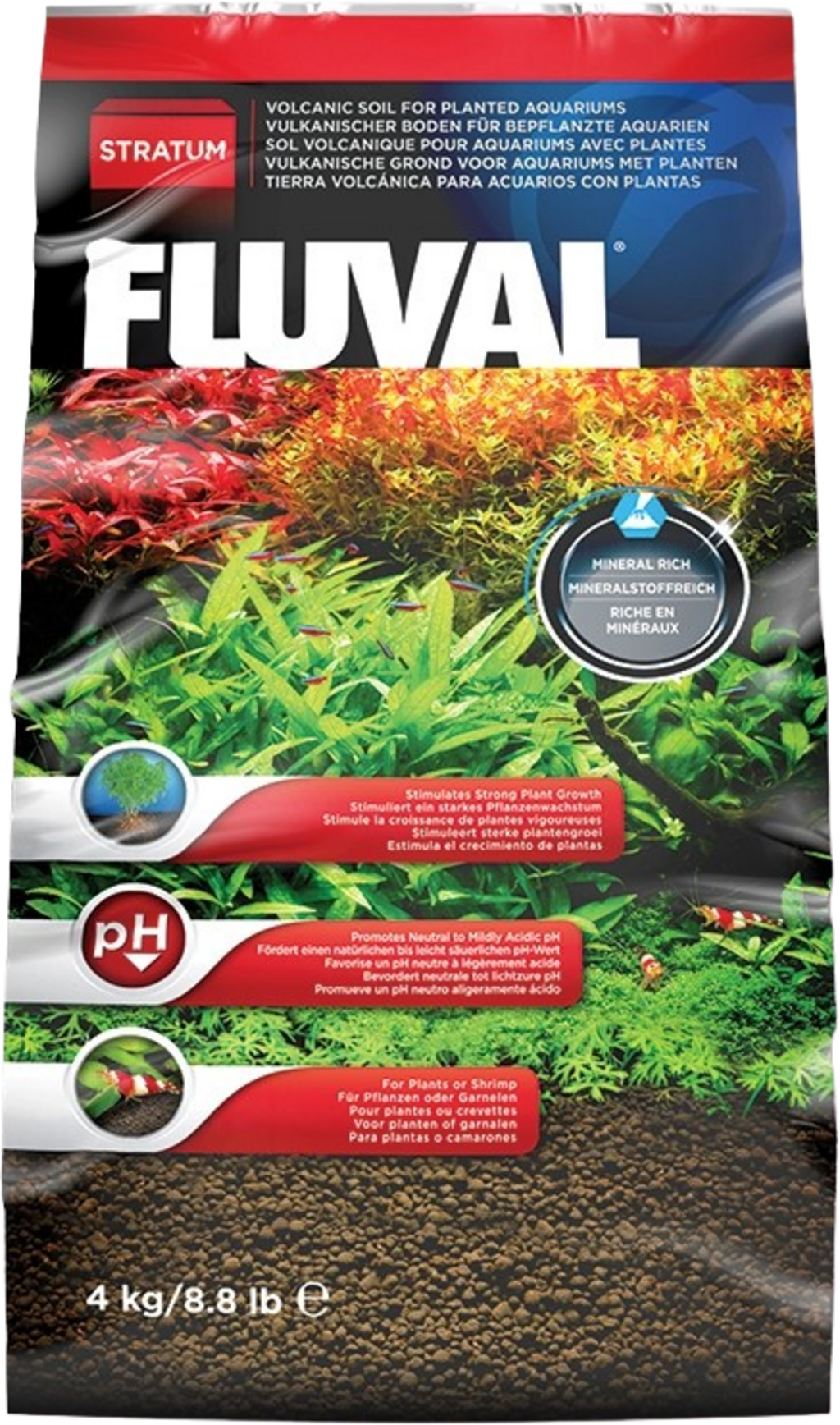 Fluval Stratum Bodensubstrat - 4kg